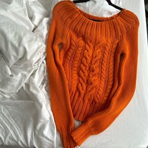 100% cotton cable knit sweater
